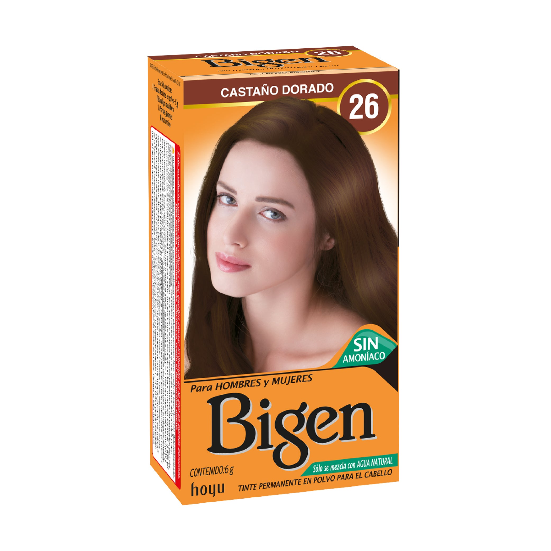 Tinte Cabello Bigen Castaño Dorado 26