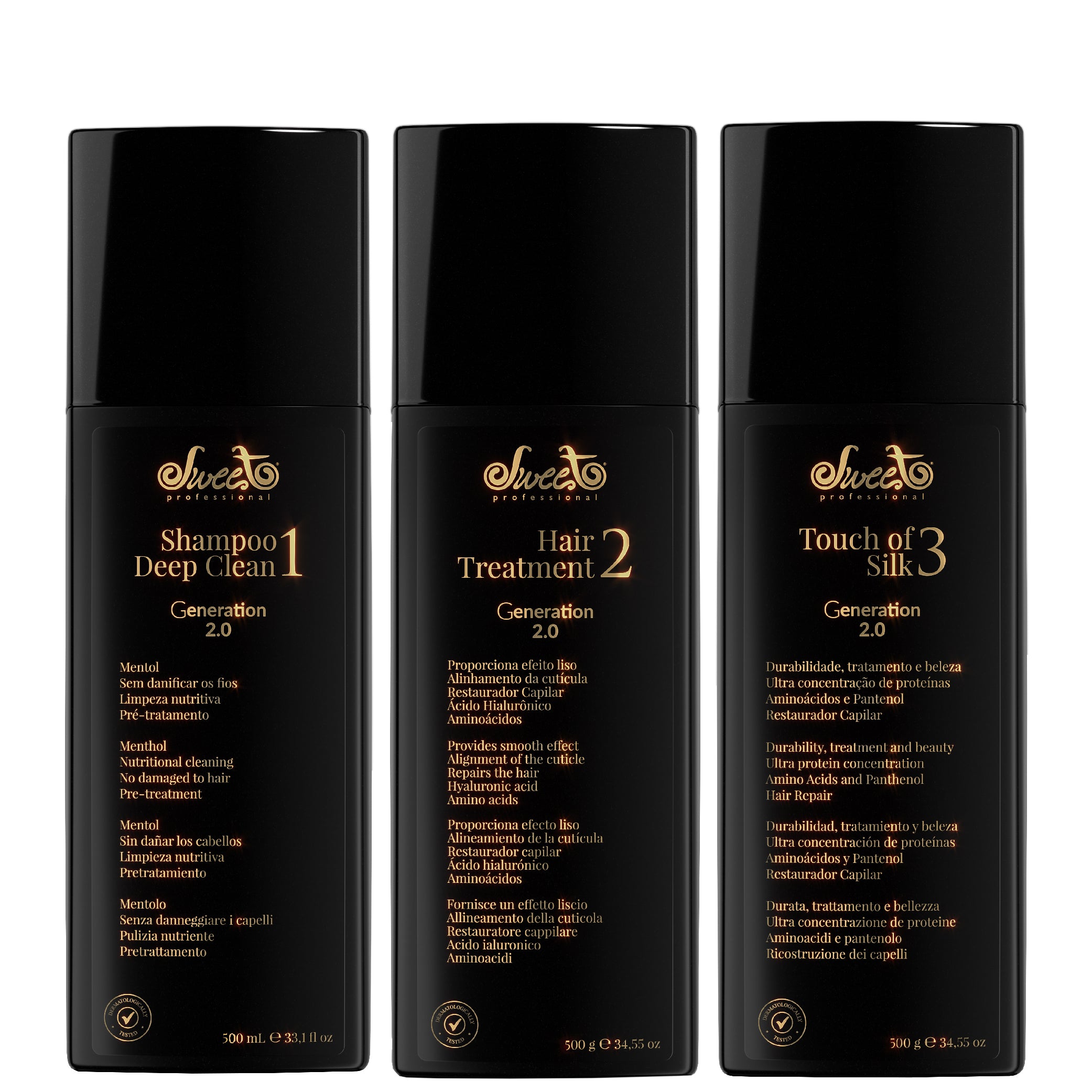 Sistema de Alisado Lovely kit 3 pasos x 500ml Sweet