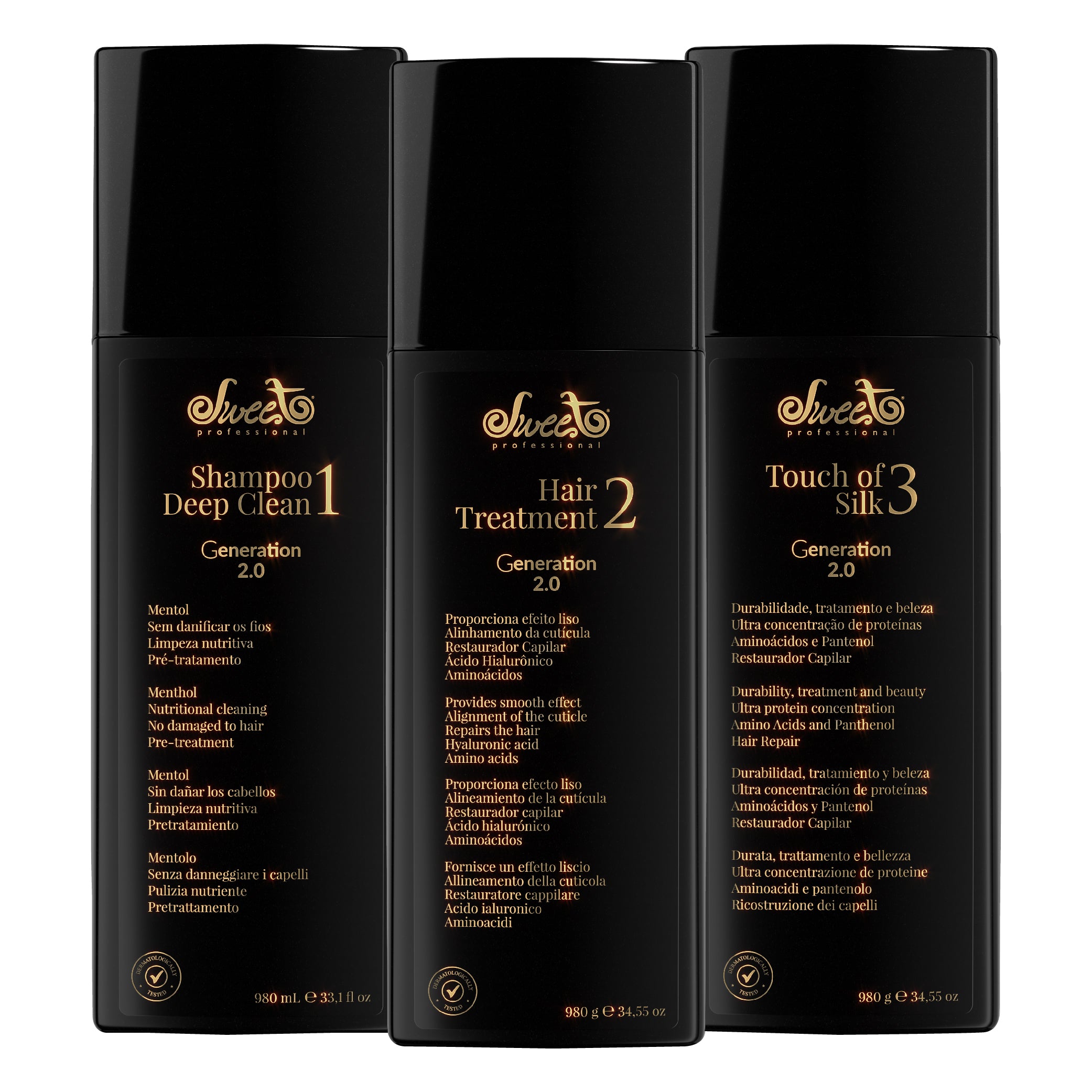 Sistema de Alisado Lovely kit 3 pasos x 980ml