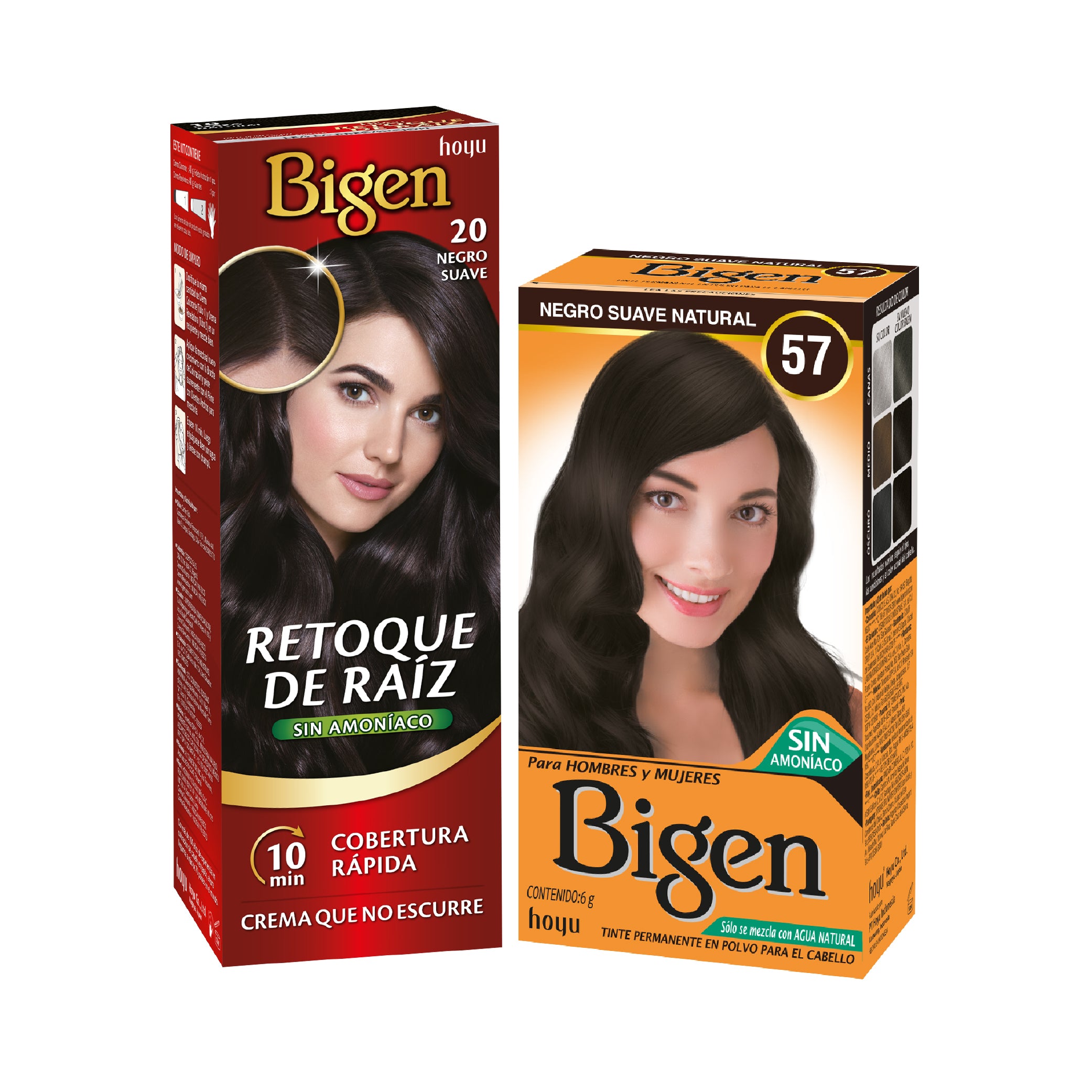 PROMO Tinte Bigen Negro Suave Natural 57 + Bigen Retoque De Raíz 20 Negro Suave