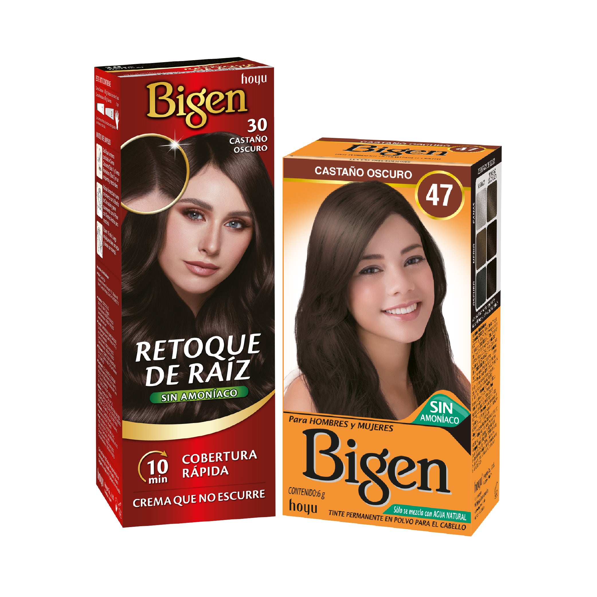 PROMO Tinte Bigen Castaño Oscuro 47 + Bigen Retoque De Raíz 30 Castaño Oscuro