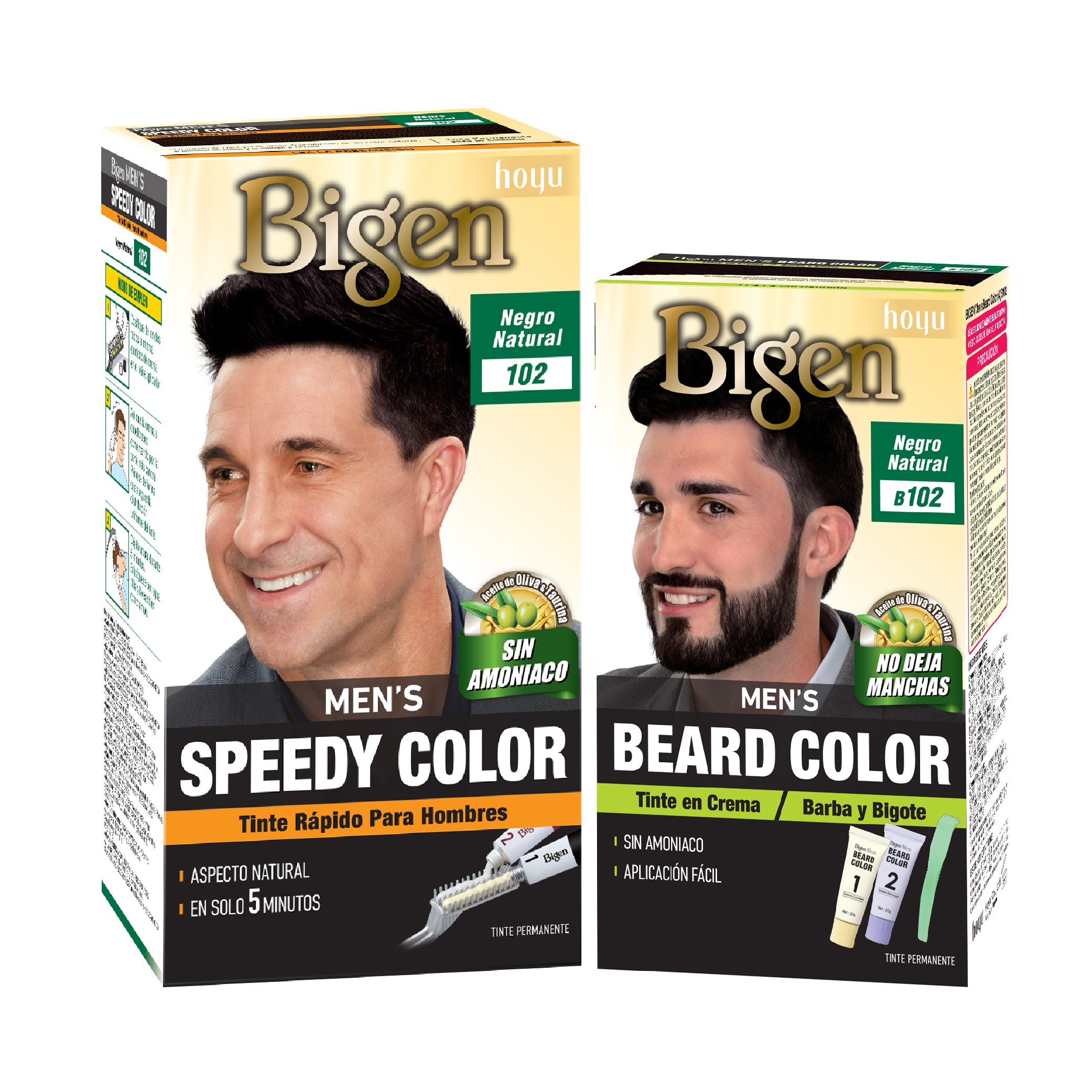 PROMO Tinte Bigen Speedy Negro Natural 102 + Tinte Bigen Beard Negro Natural B.102