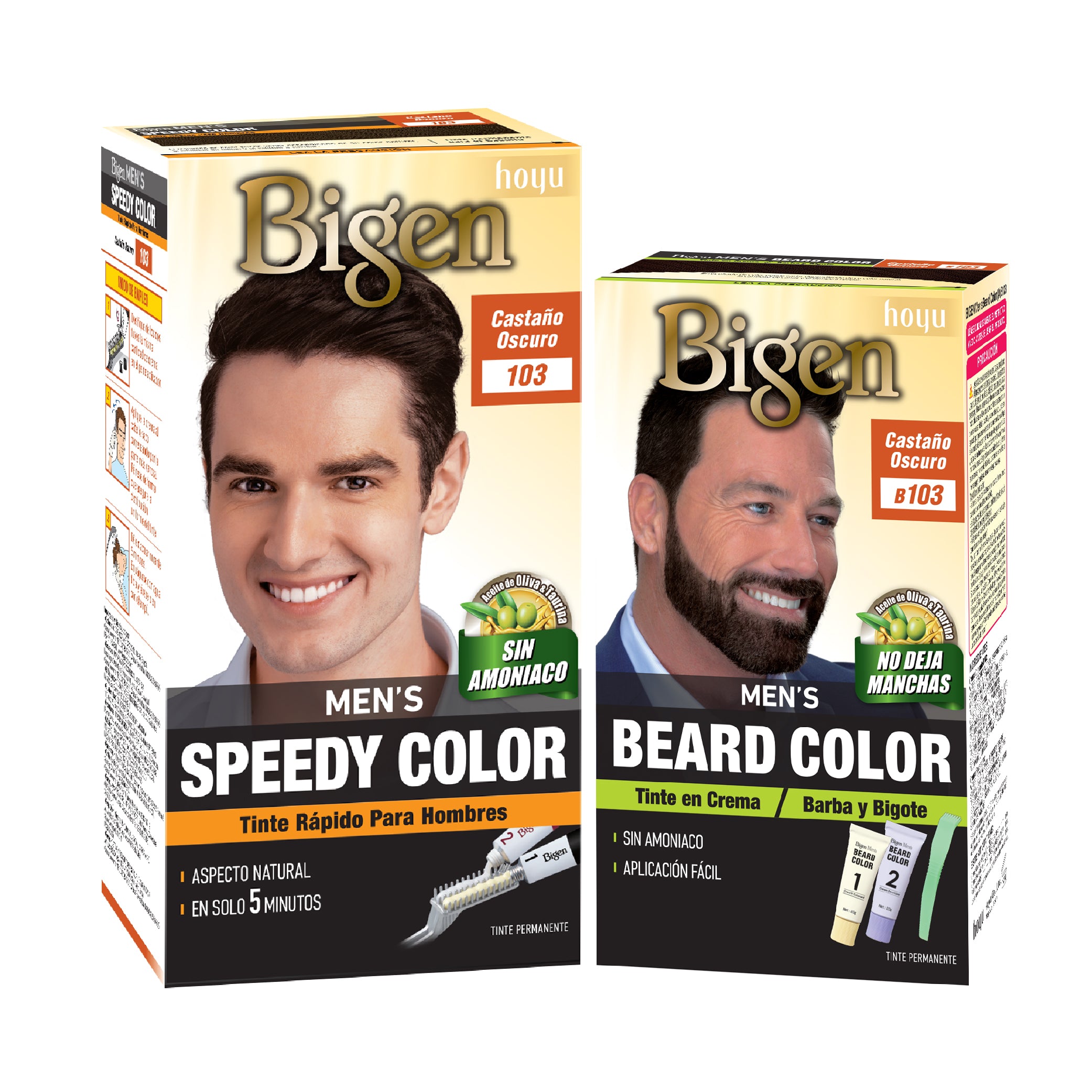 PROMO Tinte Bigen Speedy Castaño Oscuro 103 + Tinte Bigen Beard Castaño Oscuro B.103