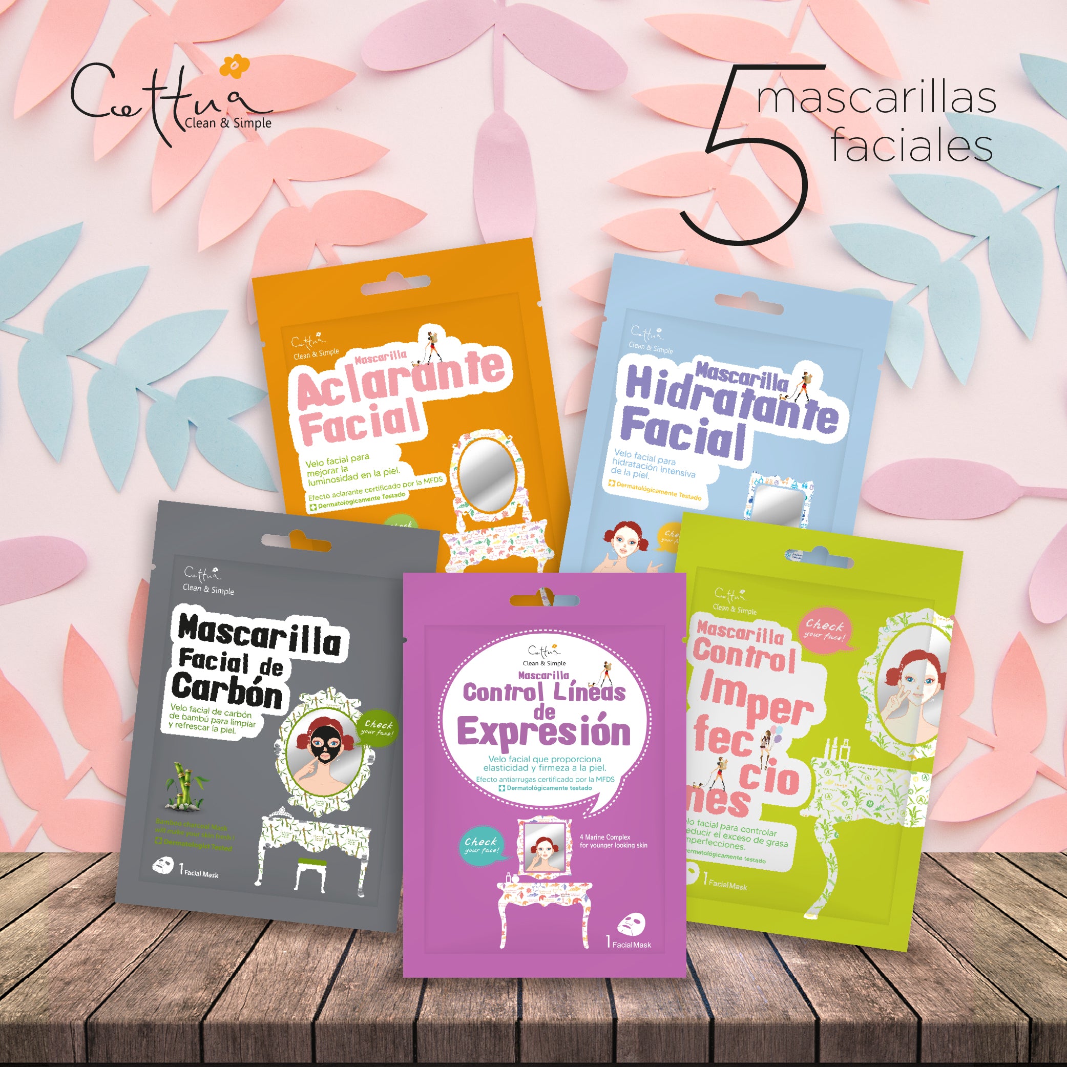 Kit 5 Cettua Mascarillas Cettua