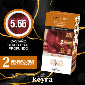 Kit 5.66 CASTAÑO CLARO ROJO PROFUNDO