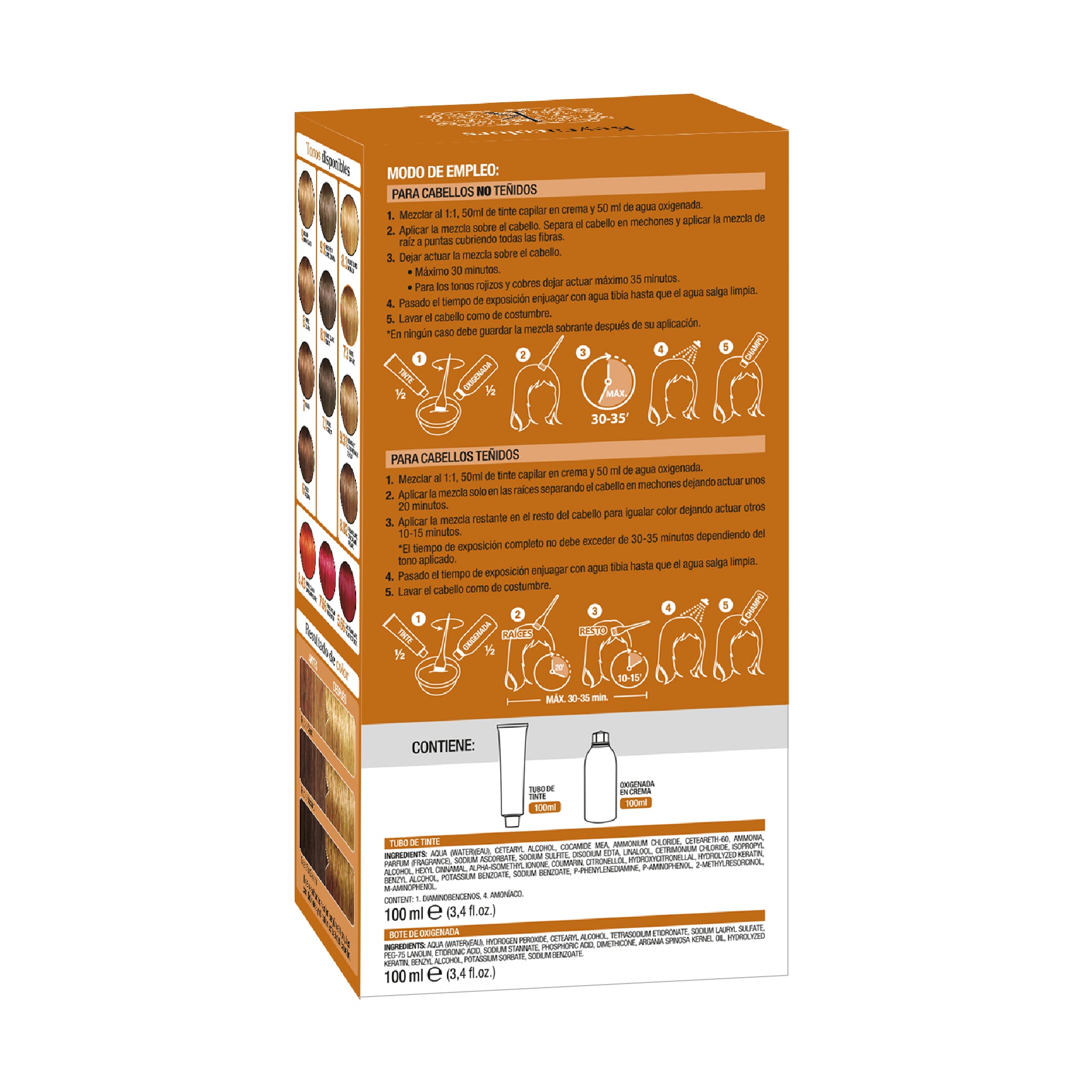 Tinte Cabello Keyra Kit 7.3 RUBIO DORADO