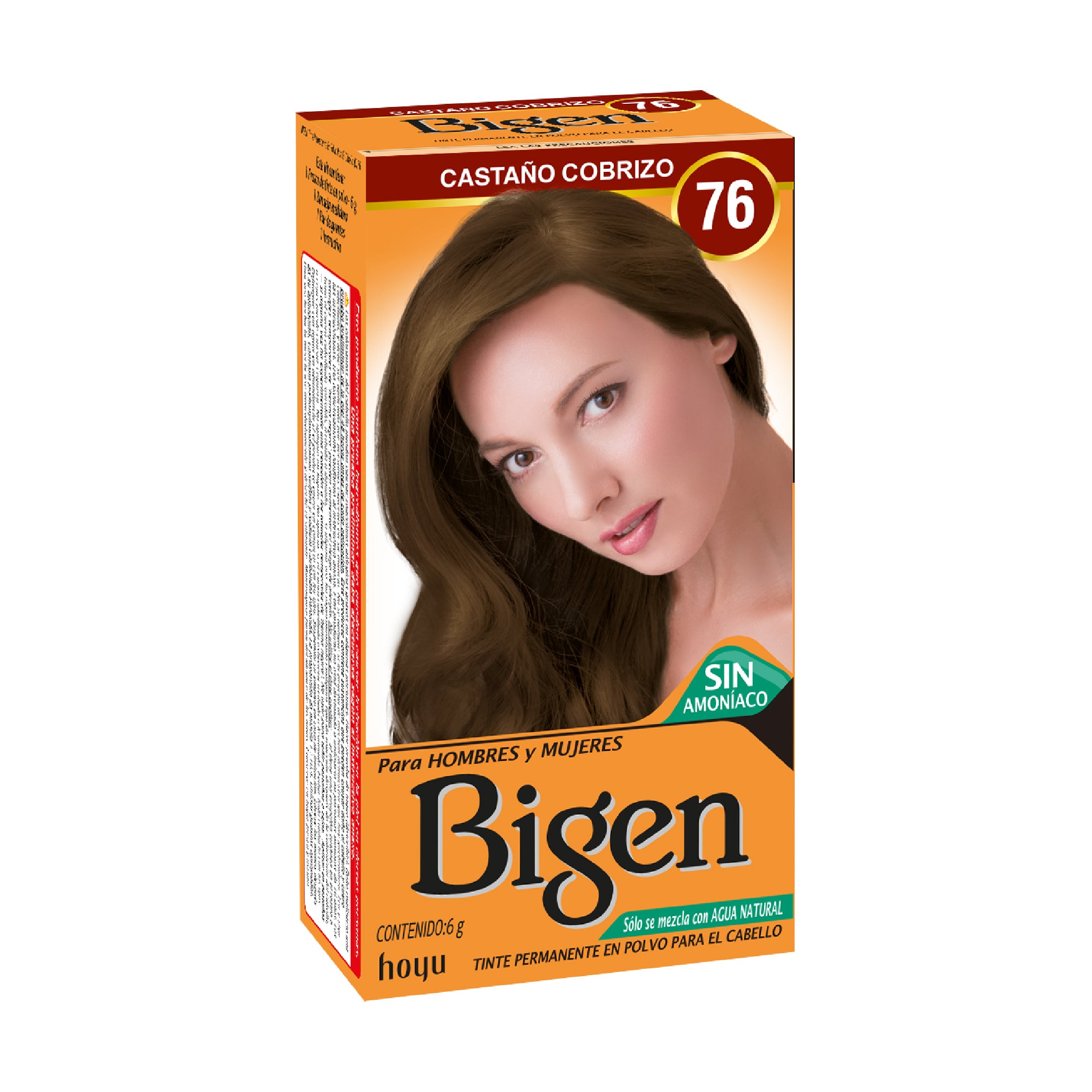 Tinte Cabello Bigen Castaño Cobrizo 76