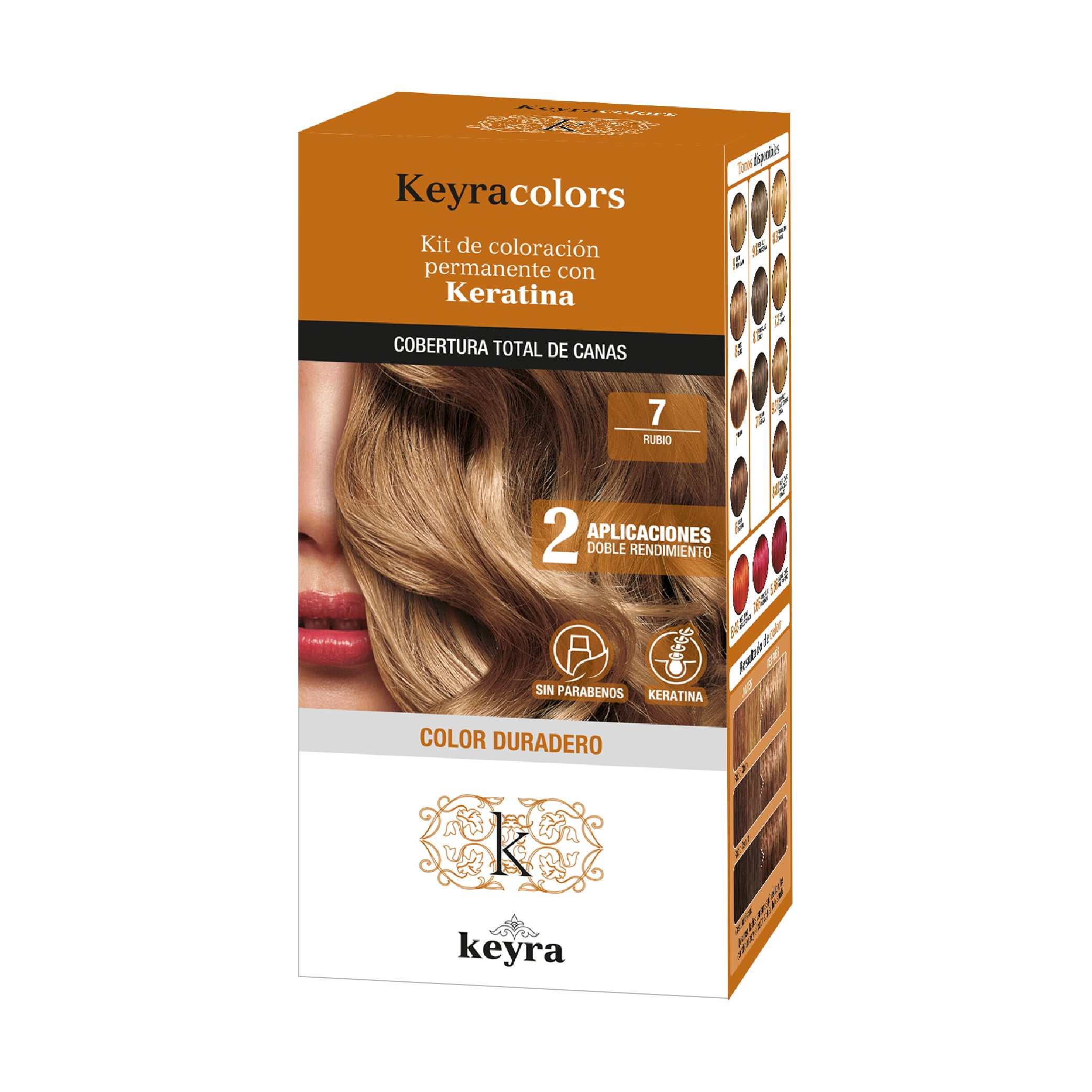 Tinte Cabello Keyra Kit 7 RUBIO