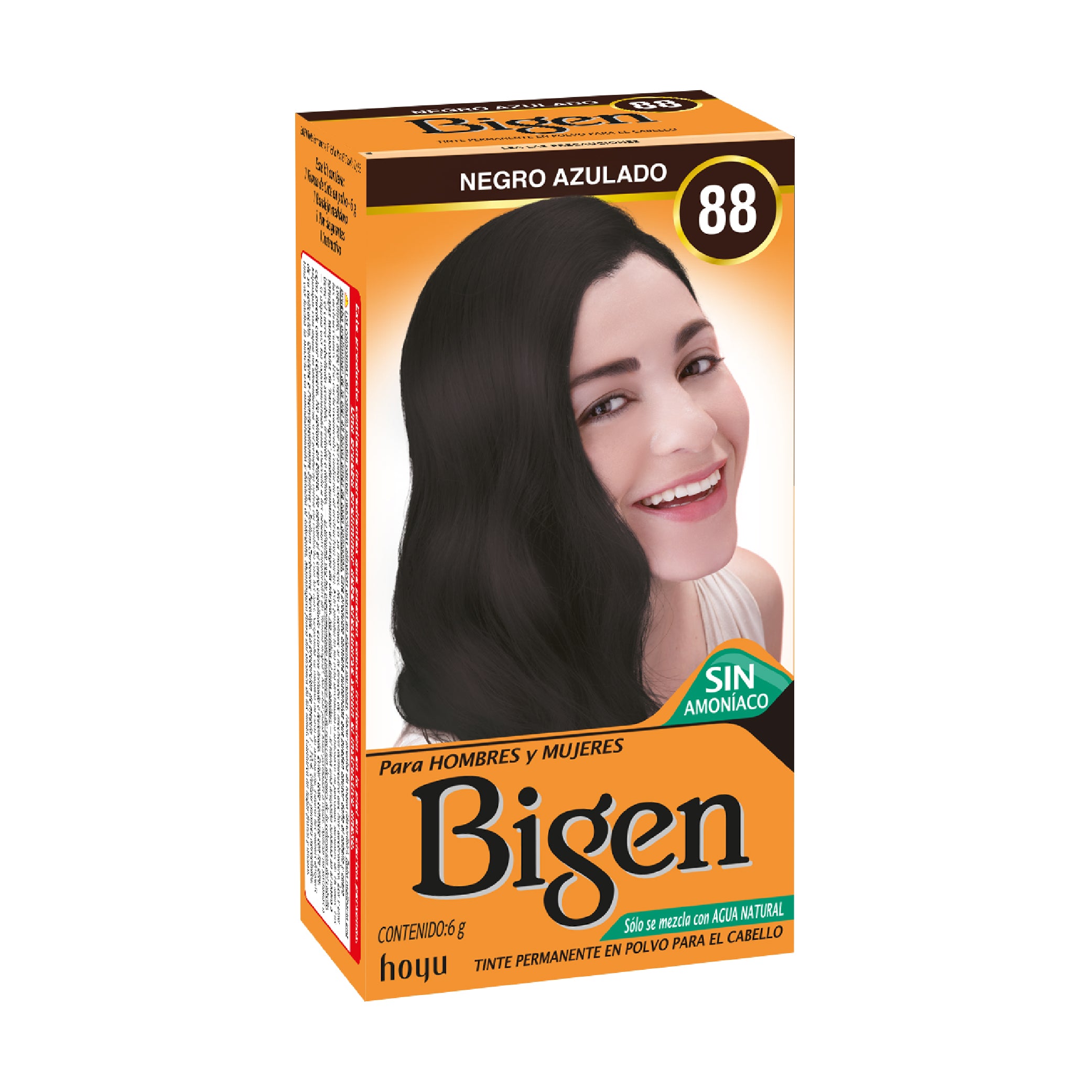 Tinte Cabello Bigen Negro Azulado 88
