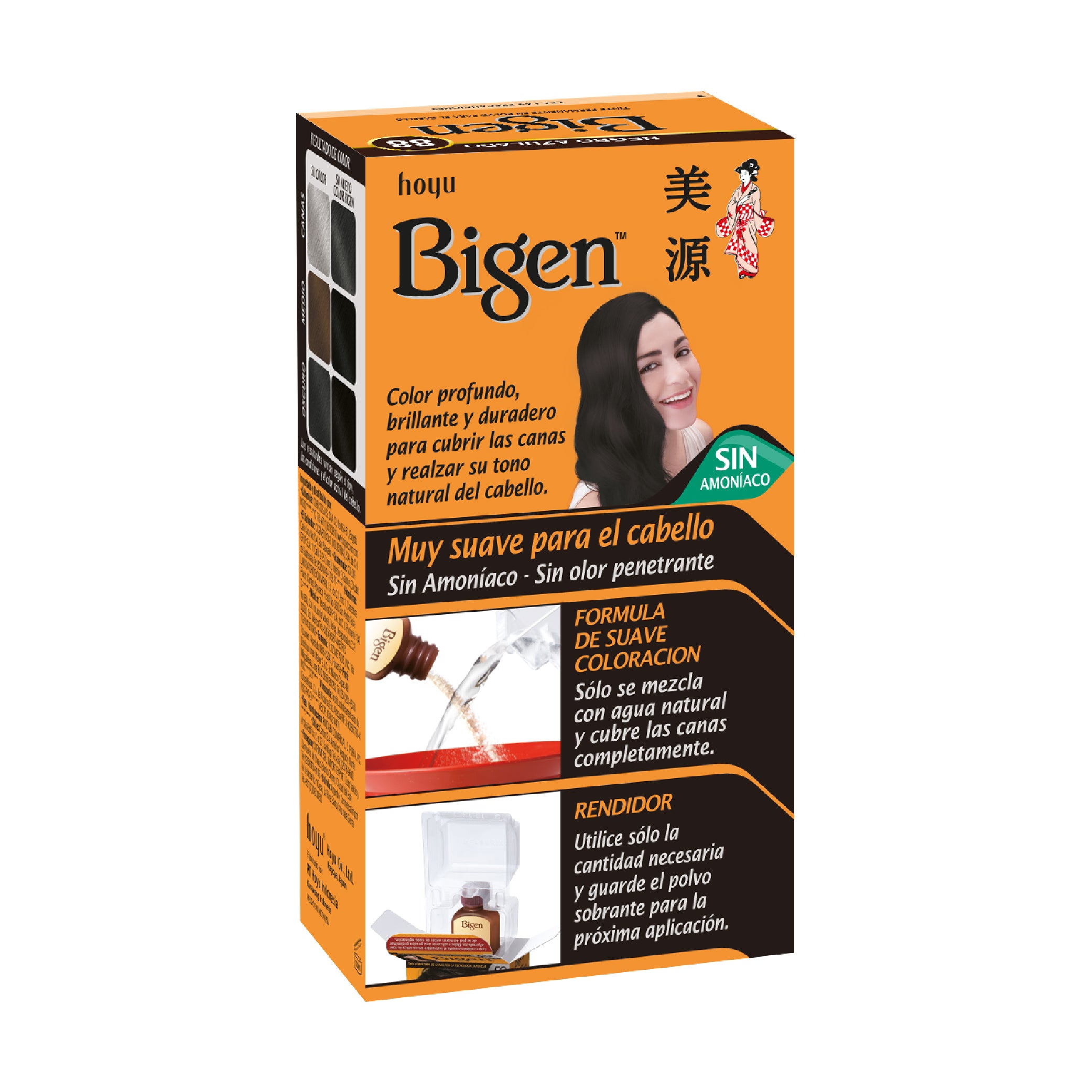 Tinte Cabello Bigen Negro Azulado 88