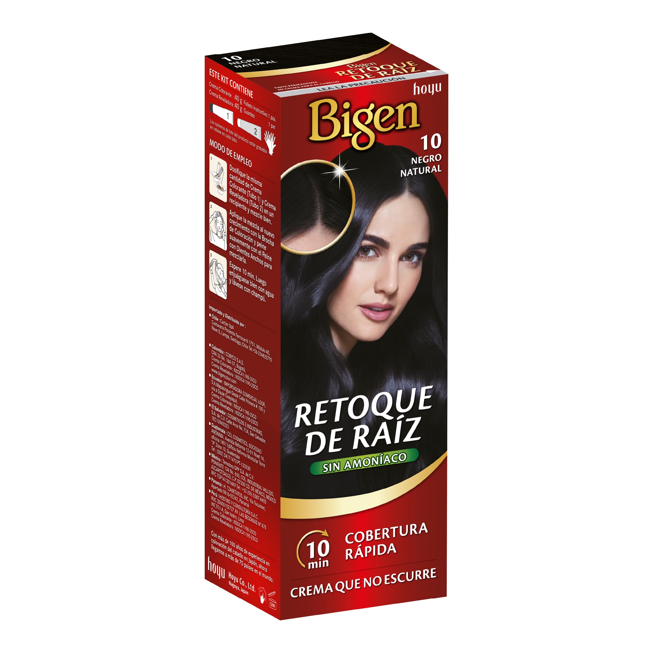 Bigen Retoque De Raíz 10 Negro Natural